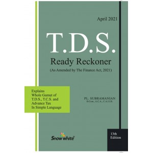 Snow White's T.D.S. Ready Reckoner 2021 by PL. Subramanian | TDS 2021
